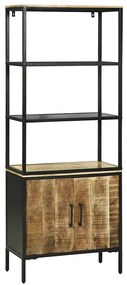 Estante Alta vidaXL 70x35x180 cm de Madeira Sólida de Manga Bruta