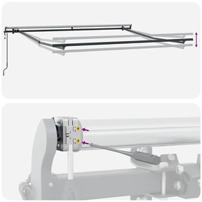 Tenda Retrátil Automática Amarela e Laranja 300x250 cm