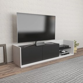Móvel TV Krog – Branco/Antracite – 160x35x36,8 cm