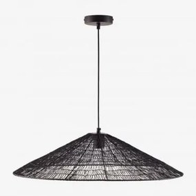 Candeeiro De Teto Em Ferro Benilde Ø65 Cm Preto - Sklum