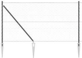 Cerca Hexagonal vidaXL Cinza 1,2x50 m Aço