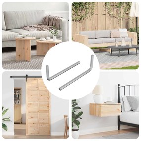 vidaXL Chave Hexagonal 2 pcs Prateado 32 x 86 mm Aço