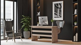 Secretária de Estudo VO1 – Carvalho Preto – 140x73,8x60 cm