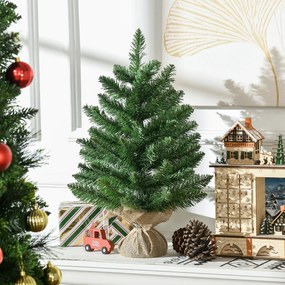 Árvore de Natal artificial pequena com 60 cm de altura com 70 filiais