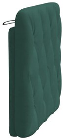 Almofadão de cabeceira 80 cm veludo verde-escuro