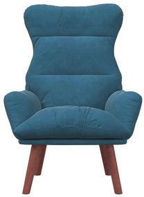 Poltrona Relaxante Veludo Azul