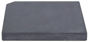 Base para guarda-sol quadrada em granito 25 kg preto