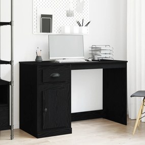 vidaXL Escrivaninha com Armazenamento Carvalho Negro 50x115x75 cm Madeira engenheirada