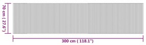 Tapete retangular 70x300 cm bambu cor natural