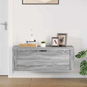 Sapateira de parede 100x35x38 cm derivados madeira cinza sonoma