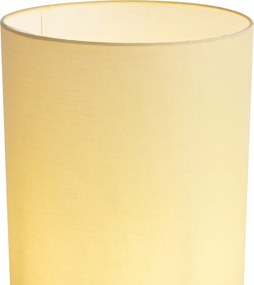 Candeeiro de pé inteligente de madeira com abajur bege incluindo WiFi A60 - Stojon