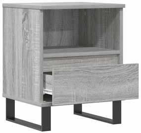 Mesa de cabeceira 40x35x50 cm derivados de madeira cinza sonoma