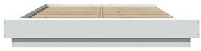 Estrutura de cama 140x190 cm derivados de madeira branco