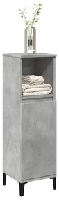vidaXL Armário WC 30x30x100 cm derivados de madeira cinzento cimento
