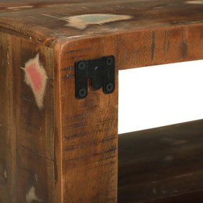 Cabinet de TV Multicolorido 60x30x25 cm Madeira Reaproveitada Maciça