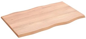 Tampo de mesa com bordas vivas carvalho tratado castanho-claro