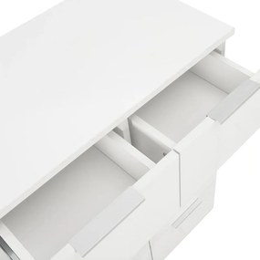 Aparador 60x35x80 cm derivados de madeira branco brilhante