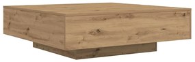 Mesa de Café com Luzes LED Carvalho Artisan 100x100x31 cm