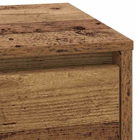 Mesas de Cabeceira com Luzes de LED 2 pcs Madeira Velha 39x34.5x50 cm