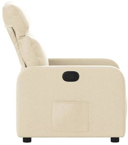 Poltrona reclinável tecido cor creme