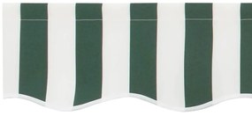 Tecido de Substituição de Toldo para Estrutura de 4x3 m Verde e Branco