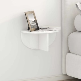 vidaXL Prateleira de Parede 2 pcs Branco Brilhante 38 x 19 x 19 cm