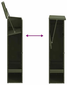 Caixa para entrega de pacotes Verde-oliva 44,5 x 29 x 110,5 cm