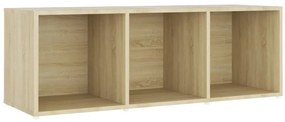 Móveis de TV 3 pcs 107x35x37 cm contraplacado carvalho sonoma