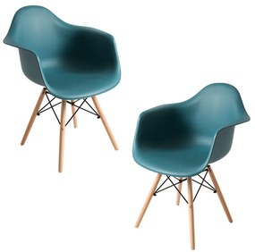 Pack 2 Cadeiras Dau - Verde-azulado