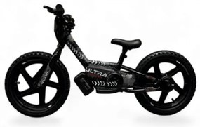 Bicicleta de equilíbrio elétrica de 24 volts com rodas de 16 polegadas, motor elétrico preta