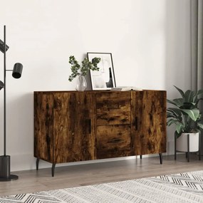 vidaXL Aparador 100x36x60 cm derivados de madeira carvalho fumado