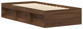 Estrutura de cama 100x200 cm carvalho castanho
