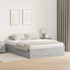 Cama de Armazenamento vidaXL Cinza Sonoma 160x200 cm
