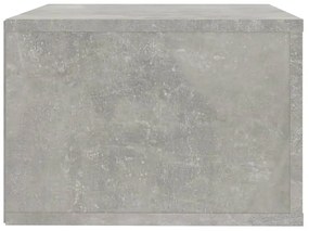 Mesas de cabeceira de parede 2 pcs 50x36x25 cm cinzento cimento