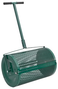 vidaXL Distribuidor de adubo Ø40x60 cm aço verde