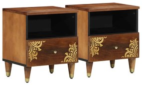 vidaXL Armário de Cabeceira 2 pcs Marrom mel 40 x 33 x 46 cm