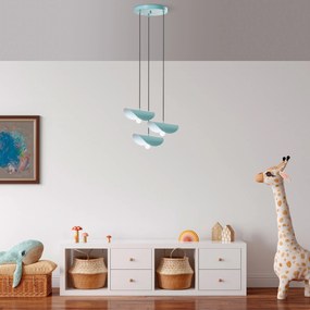 Chandelier Eger – Turquesa – Diâmetro 50 cm
