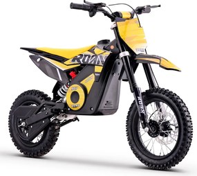 Mini moto elétrica para crianças velocidade até 28 km/h C/Limitador 1100W Roan 907 36V 12/10" Amarela