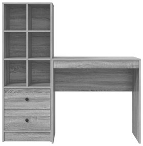 Mesa com Armazenamento Cinza Sonoma Madeira Engenharia