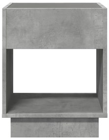 Mesa de cabeceira c/ LED Infinity 40x40x50 cm cinzento cimento