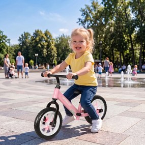 Bicicleta sem Pedais Infantil, 84 x 40 x 57 cm, Rodas Luminosas, Rosa