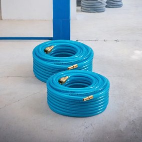 Conjunto de 2 mangueiras de ar comprimido de 30 m cada Azul