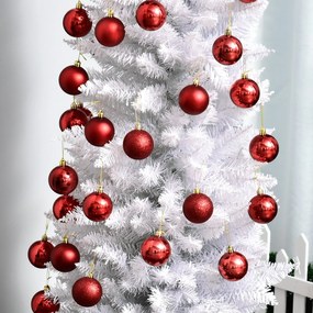 Árvore de Natal Artificial 180cm Ignífugo com 390 Ramos de PVC e Suporte de Metal Decoração de Natal para Interiores Fácil de Montar Verde