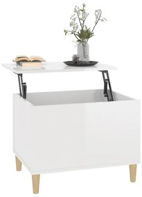 Mesa centro 60x44,5x45 cm derivados de madeira branco brilhante