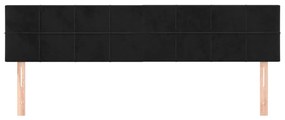 Cabeceira de cama 2 pcs veludo 80x5x78/88 cm preto