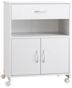Vinsetto Armário para Impressora com Rodas e Gaveta 60x39x80cm Branco