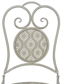 3 pcs conjunto bistrô aço cinzento
