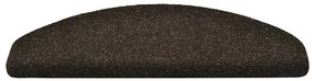 Tapetes de escada autoadesivos 30 pcs 65x21x4cm castanho-escuro