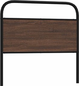 vidaXL Cabeceira de substituição 107cm derivados madeira/aço carvalho castanho