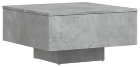 Mesa de centro 60x60x31,5 cm derivados de madeira cinza cimento